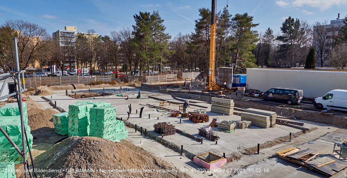 07.03.2023 - Baustelle an der Quiddestraße Haus für Kinder in Neuperlach